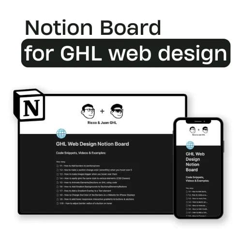 Download Ricco & Juan – Notion Board for GHL Web Design