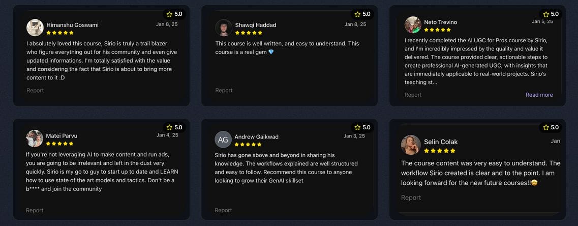 Testimonials from Students