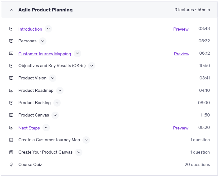 Agile Product Management - Mastering Strategies and Tools - Course Content