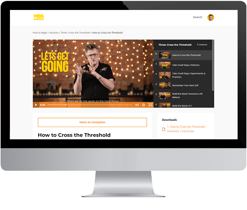 Michael Bungay Stanier – The How to Begin Course Dashboard