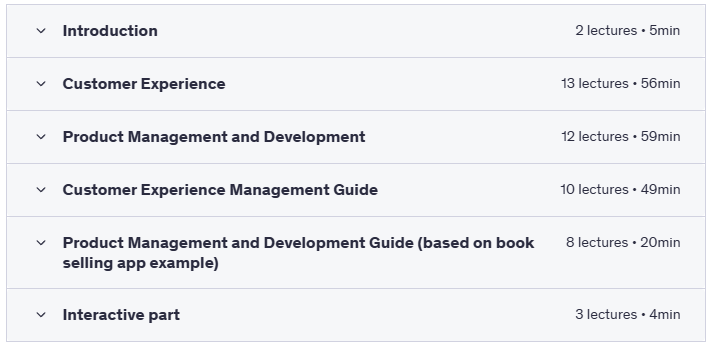 Product Development & Customer Experience Management Diploma - Course Content