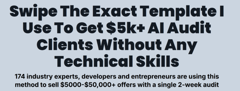 Download The AI Audit Workshop - The Exact Template I Use To Get $5k+ AI Audit Clients Without Any Technical Skills!